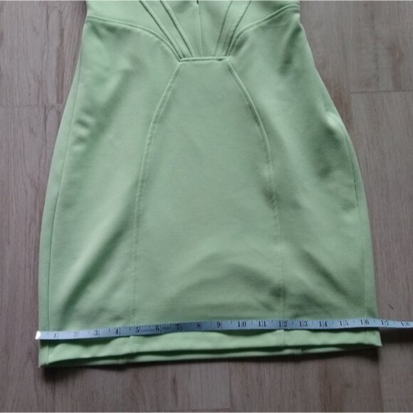 Zara Bodycon Spaghetti Strap Mini Dress with Tie Detail, Size 5 Light Mint Green - Picture 7 of 12